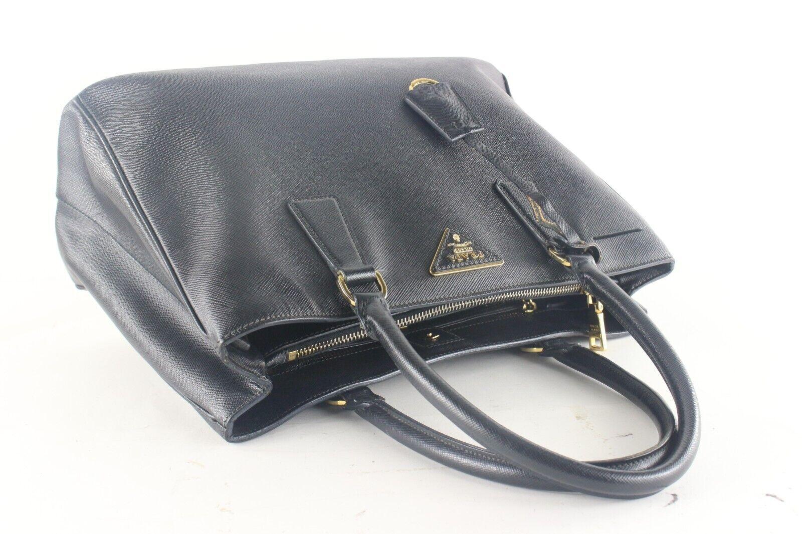 Prada Black Saffiano Luxe 2way Tote Leather 4PR926K For Sale 6