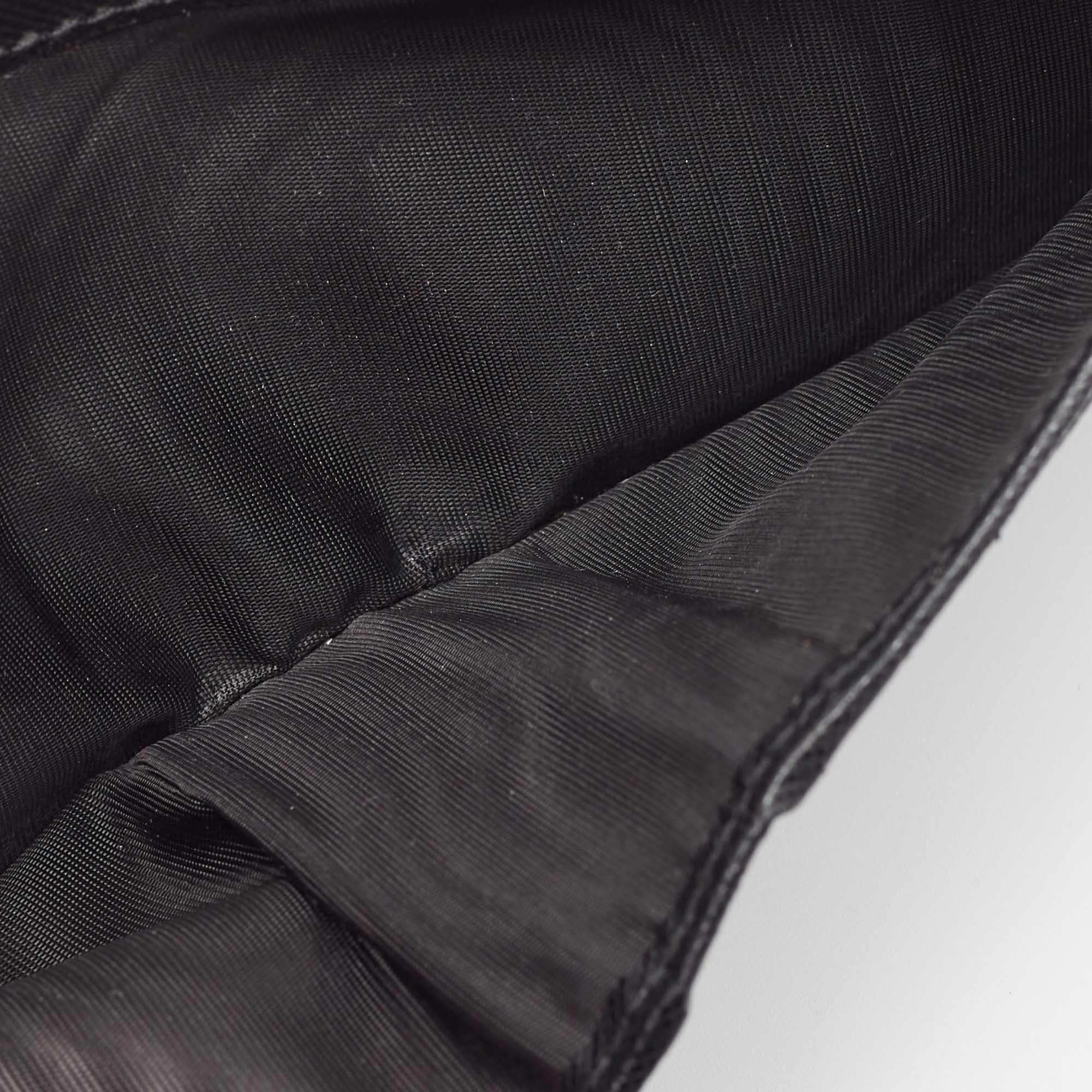 Prada Black Saffiano Metal Leather Logo Bifold Wallet 1