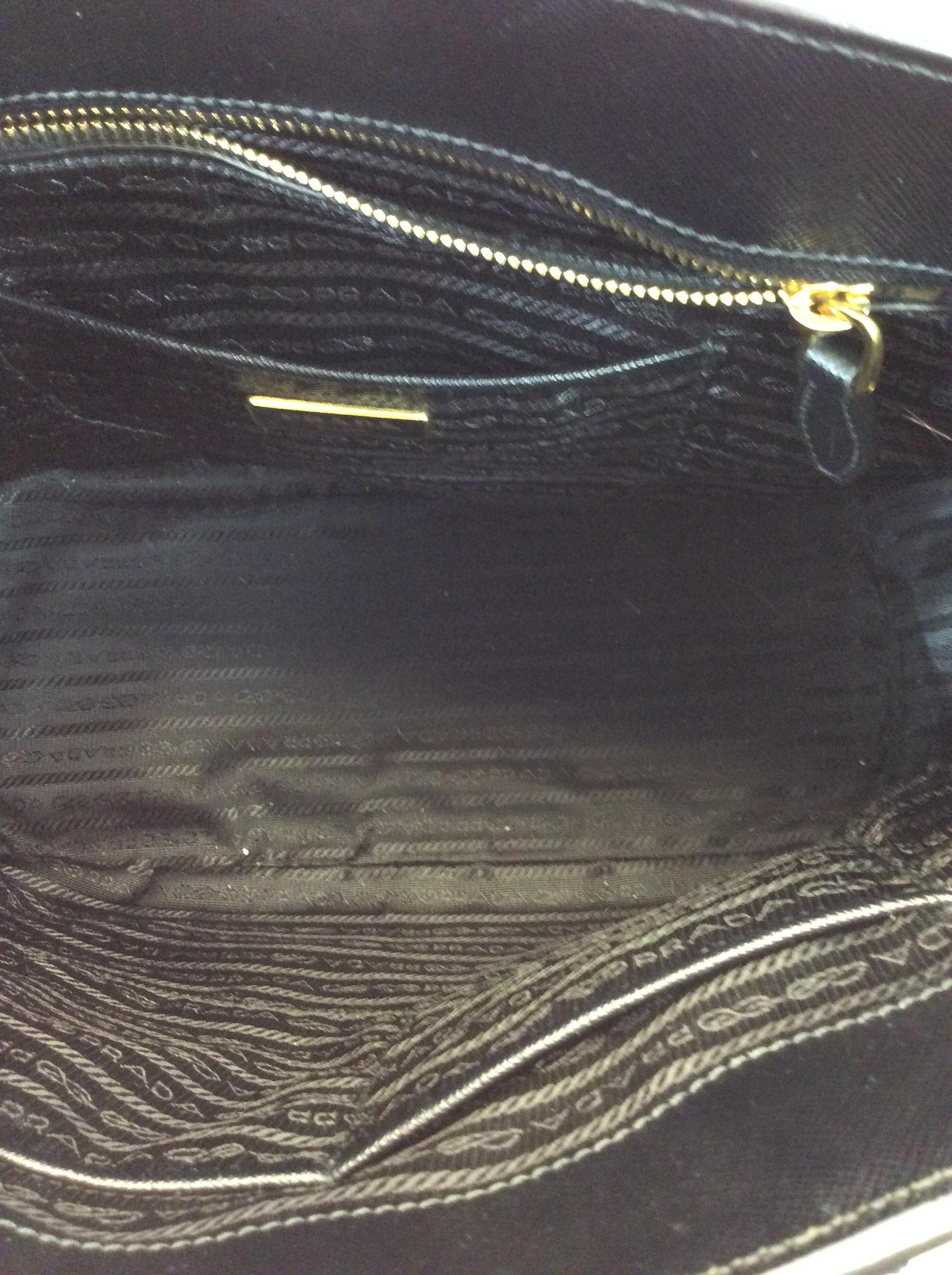 Prada Black Saffiano Parabole Tote For Sale 3