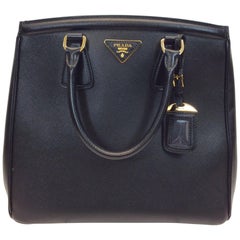 Prada Black Saffiano Parabole Tote