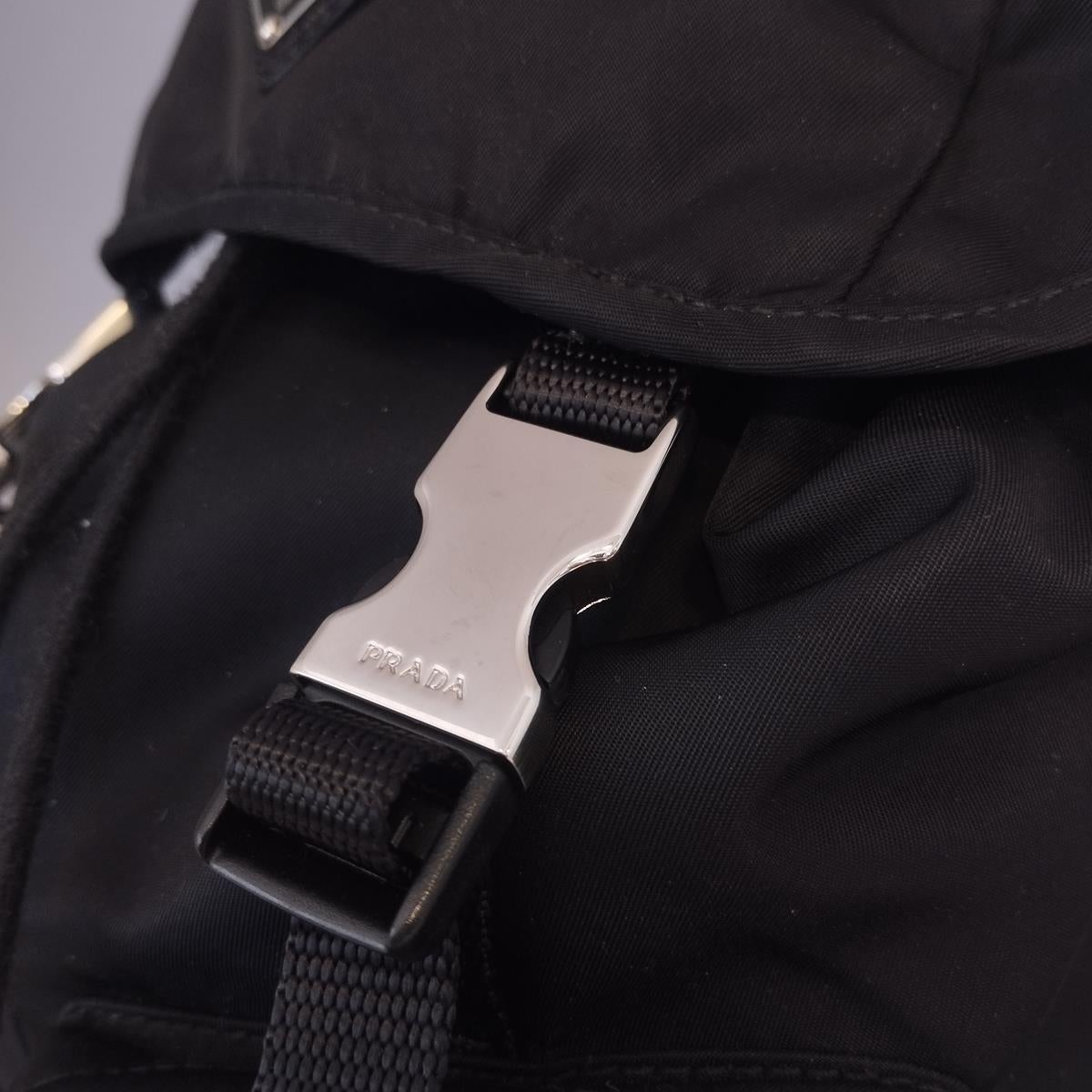 Prada Black Sailcloth Backpack For Sale 1
