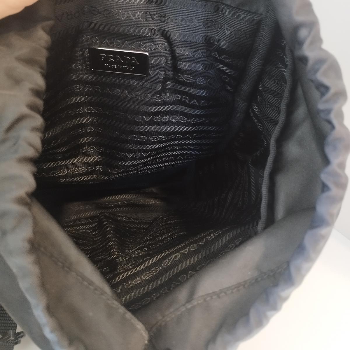 Prada Black Sailcloth Backpack For Sale 4