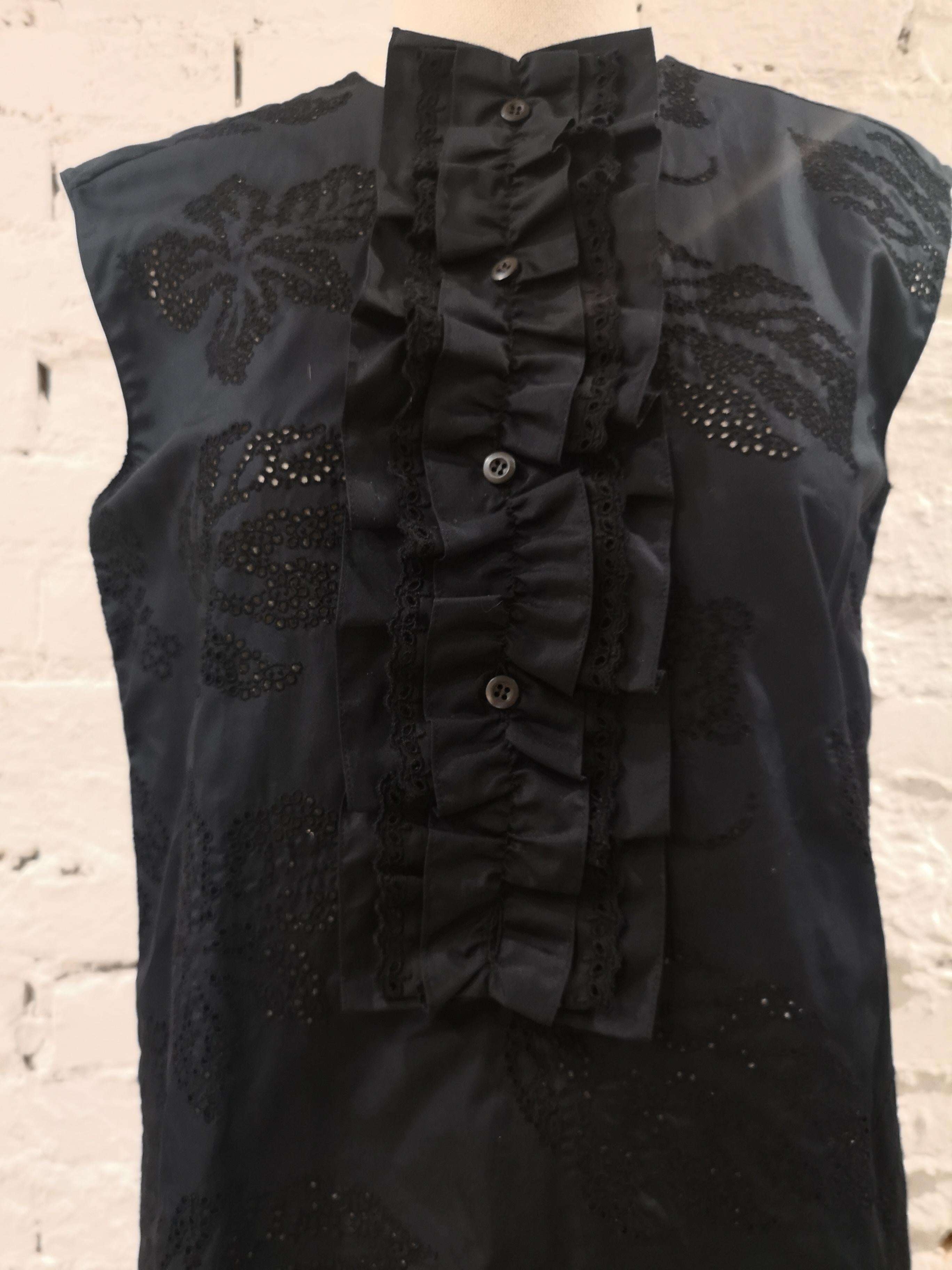 Women's Prada Black Sangallo NWOT Dress For Sale