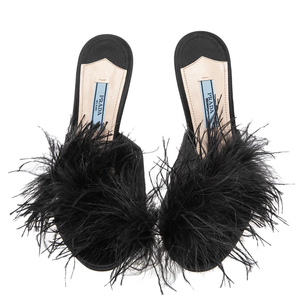 prada feather sandals