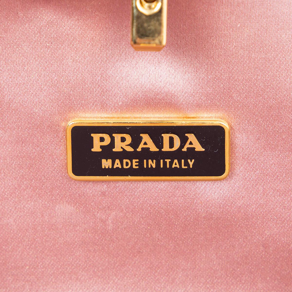 Women's PRADA black SATIN BOX Clutch Bag