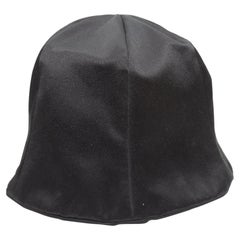 Prada Black Satin Brimless Bucket Hat