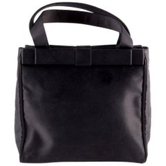 Prada Black Satin Evening Tote Bag