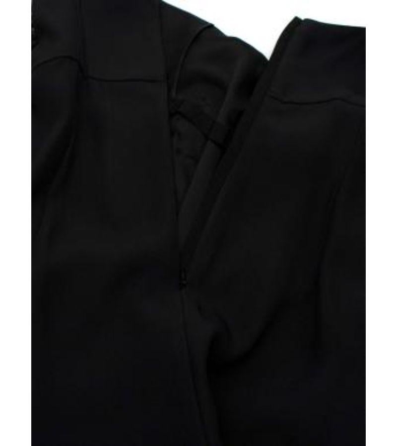 Prada black satin & lace floral applique slip dress For Sale 1
