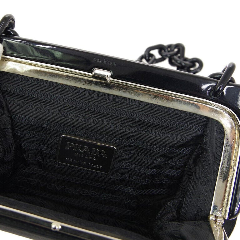 Vintage Prada Black Micro Kiss Lock Bag – Treasures of NYC