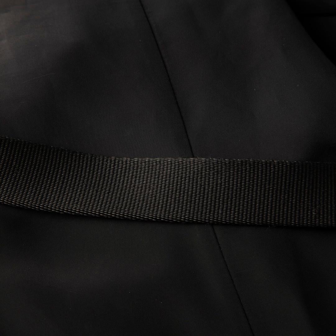 Prada Black Short Sleeve Belted Jumpsuit Size M In Good Condition For Sale In London, GB