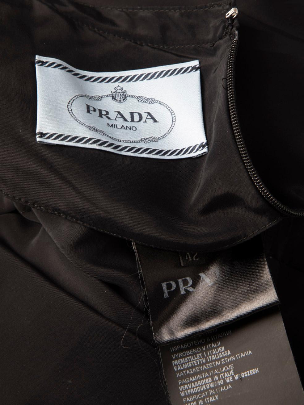 Prada Black Short Sleeve Belted Jumpsuit Size M For Sale 1