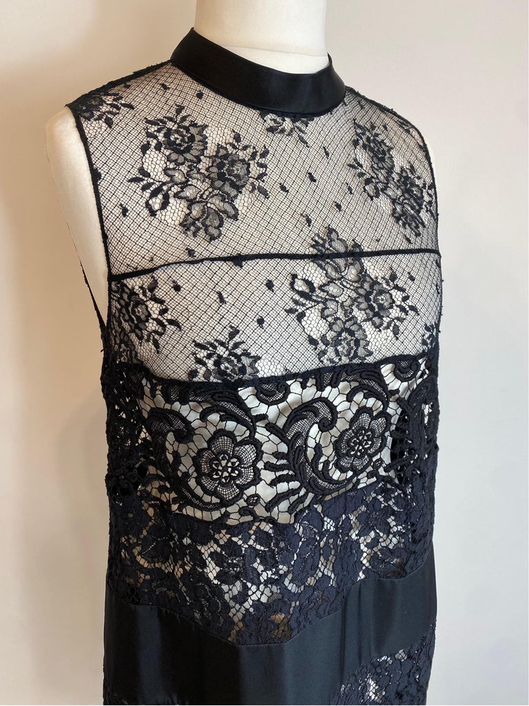 Prada Black Silk and Lace Dress For Sale at 1stDibs Prada Black Silk and Lace Dress For Sale at 1stDibs