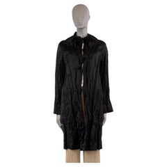 PRADA black silk BETWEEN SEASON Coat Jacket L