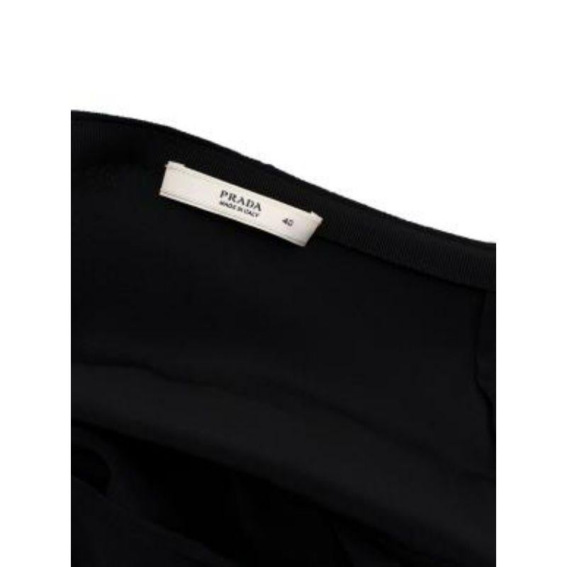 Prada Black Silk Tulle Ruffled Skirt For Sale 2