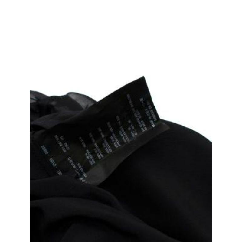 Prada Black Silk Tulle Ruffled Skirt For Sale 3
