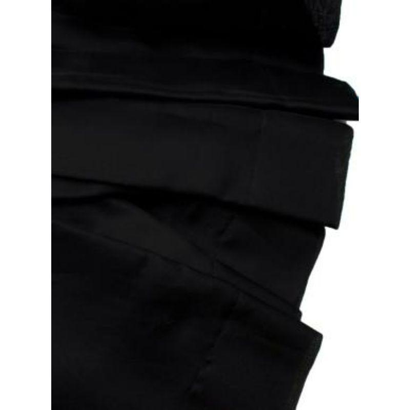 Prada Black Silk Tulle Ruffled Skirt For Sale 4