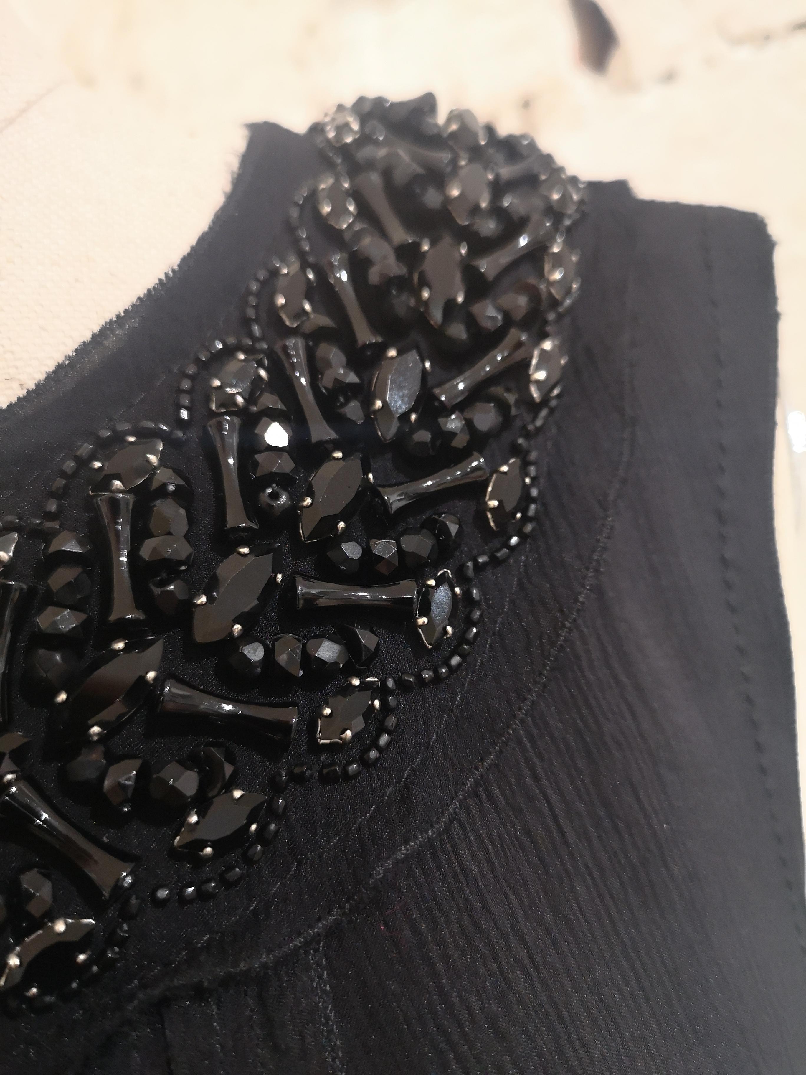 Prada Black silk with swarovsky stones Dress 5