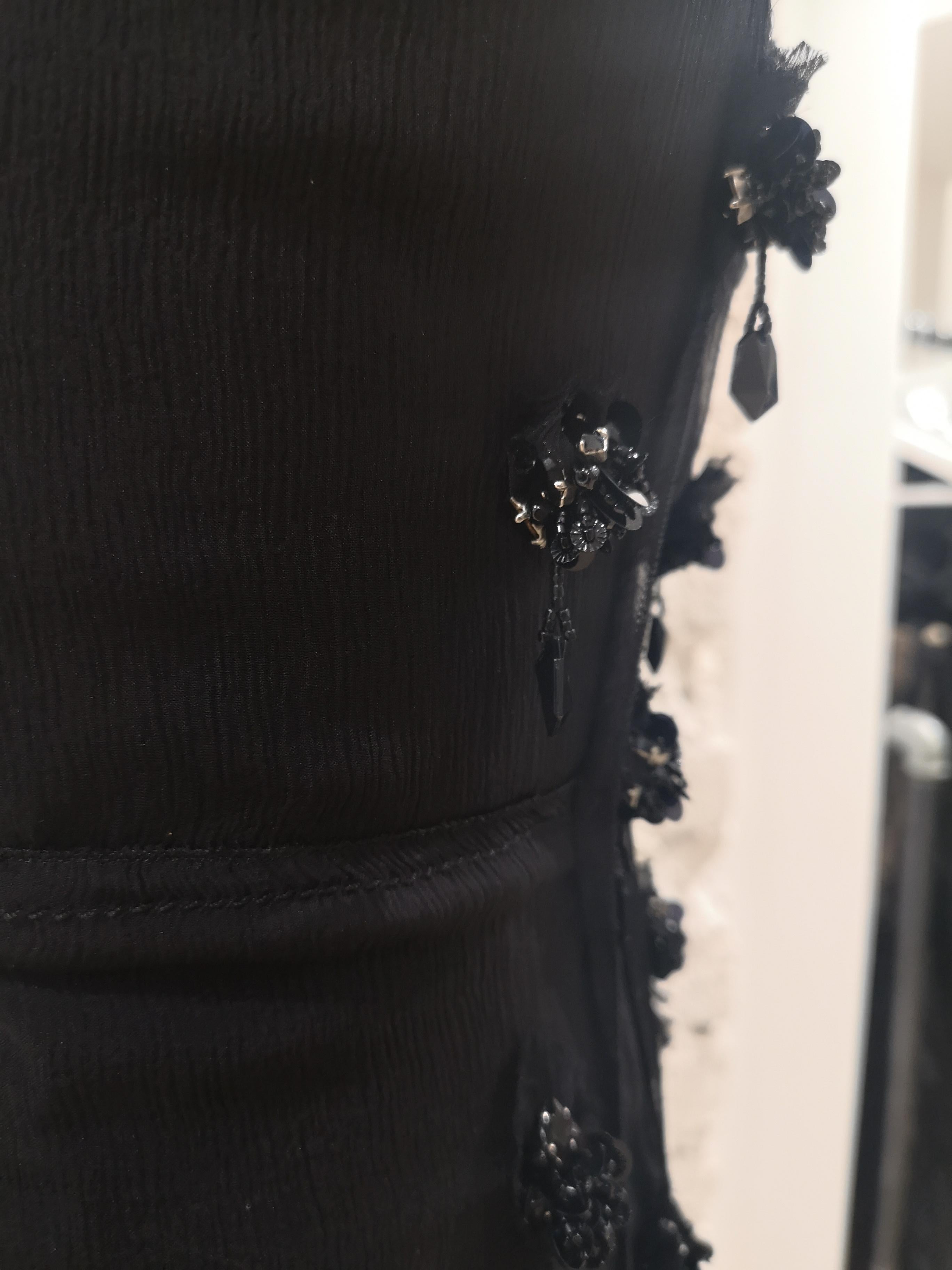 Prada Black silk with swarovsky stones Dress 1
