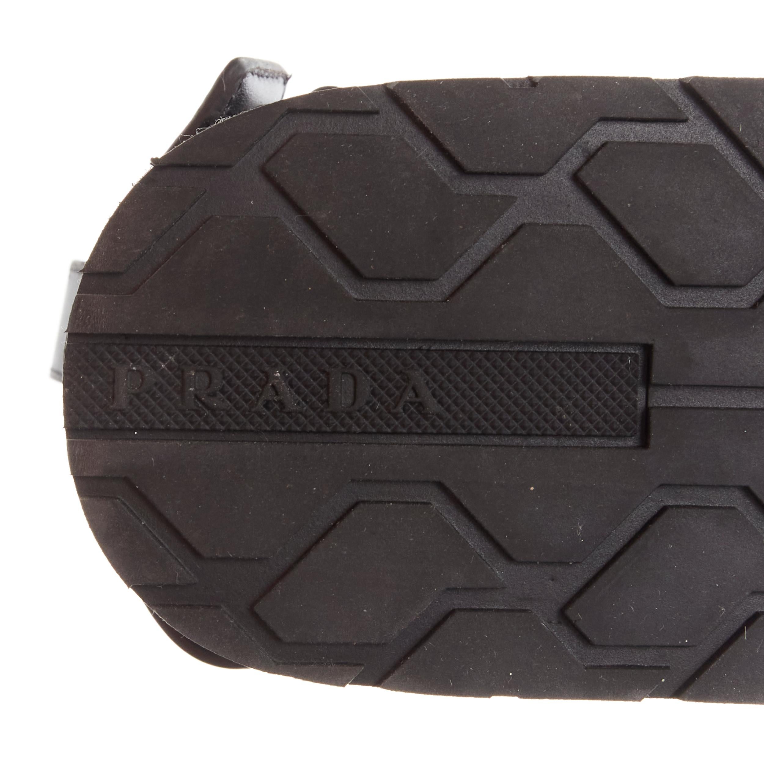 PRADA noir argent punk stud embellis sports strap gladiator sandales EU36 en vente 5