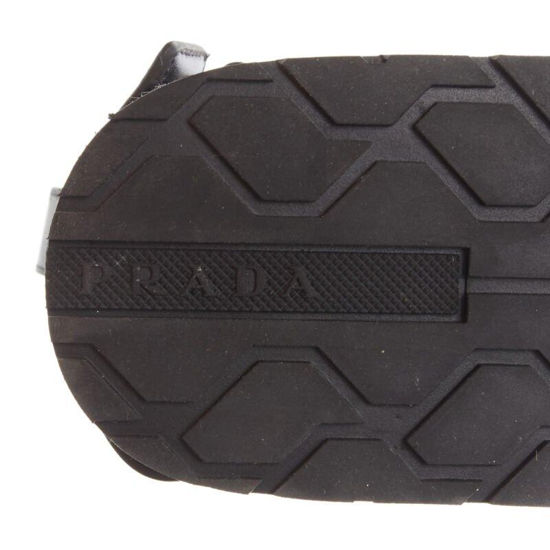 PRADA black silver punk stud embellished sports strap gladiator sandals EU36 For Sale 5