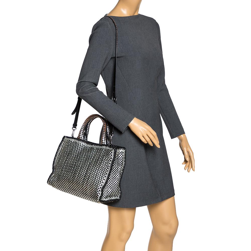 prada madras tote