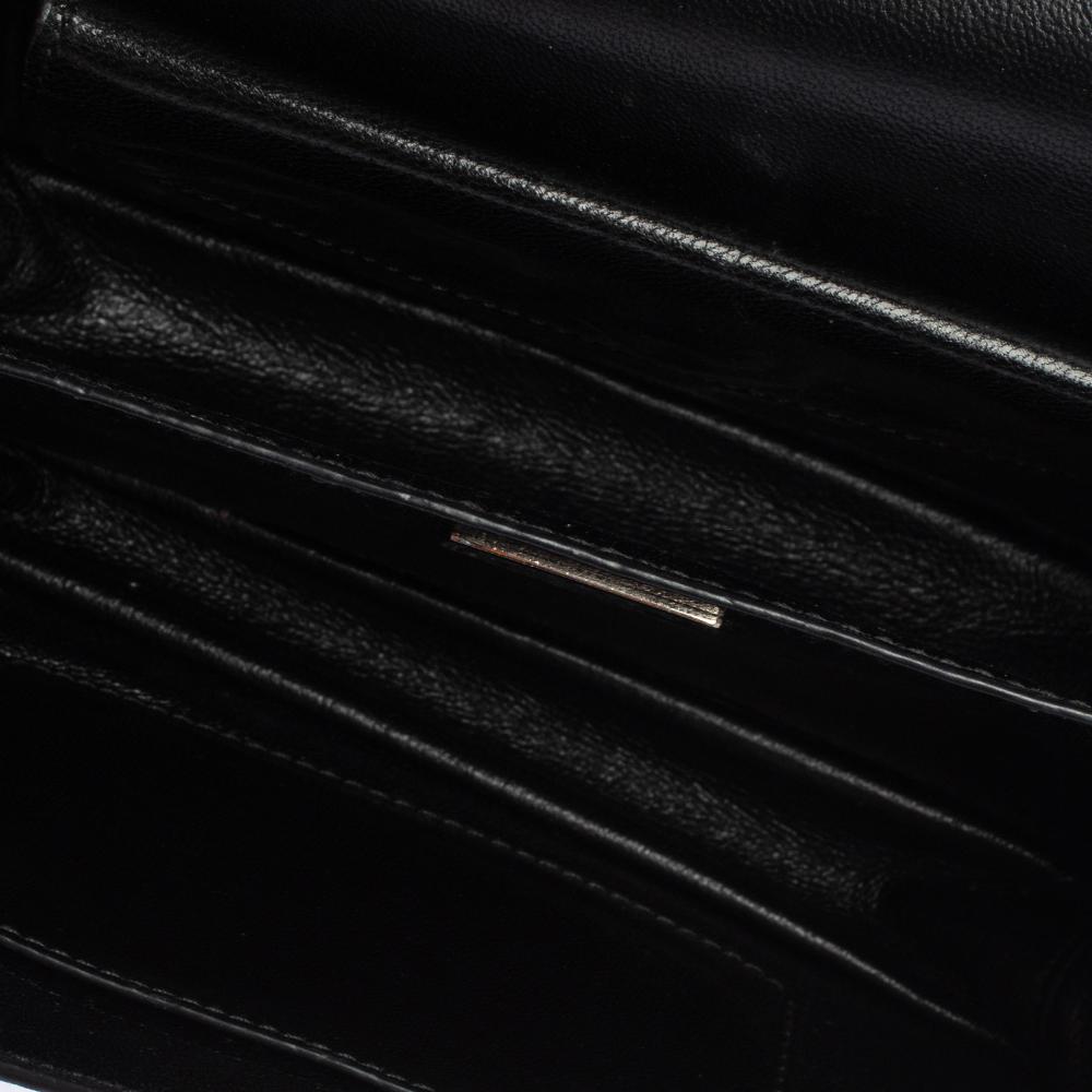 Prada Black/Silver Woven Leather Sound Crossbody Bag 3