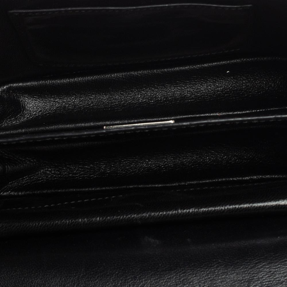 Prada Black/Silver Woven Leather Sound Crossbody Bag 4