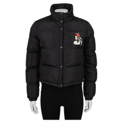 Prada Black Ski Jacket with Patches M / IT42