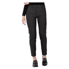 Prada Black Skinny Fit Wool Trousers Size XXS