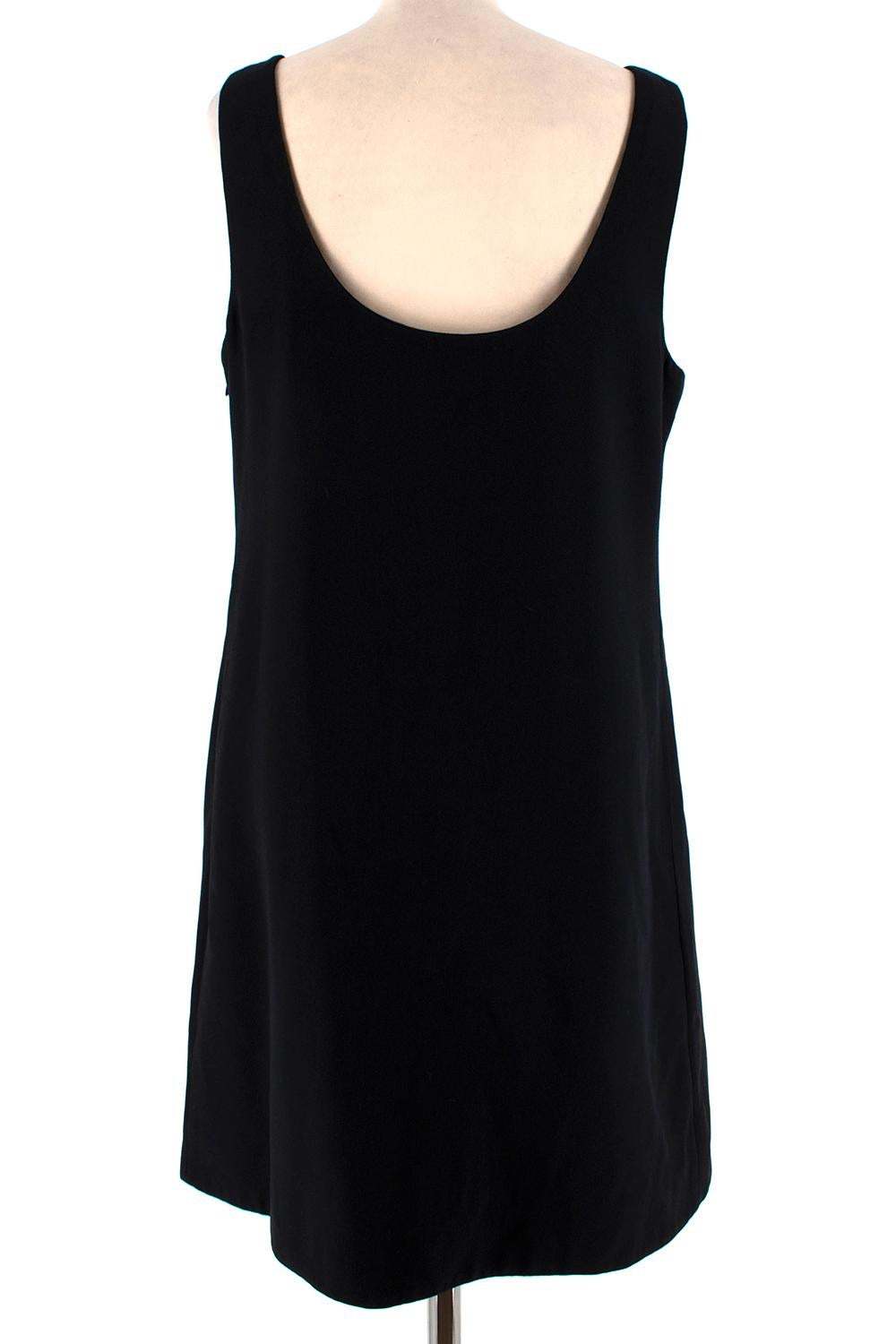 Prada Black Sleeveless Mini Dress with Bow - Size US 8 In Excellent Condition In London, GB
