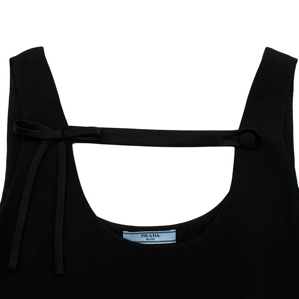 Prada Black Sleeveless Mini Dress with Bow - Size US 8 2