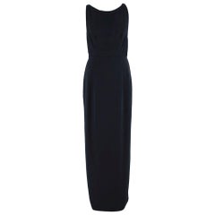 Prada Black Sleeveless Silk Blend Gown US6