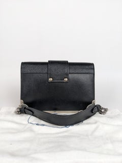 Prada Black Small Astrology Cahier Silver Hardware Crossbody Bag