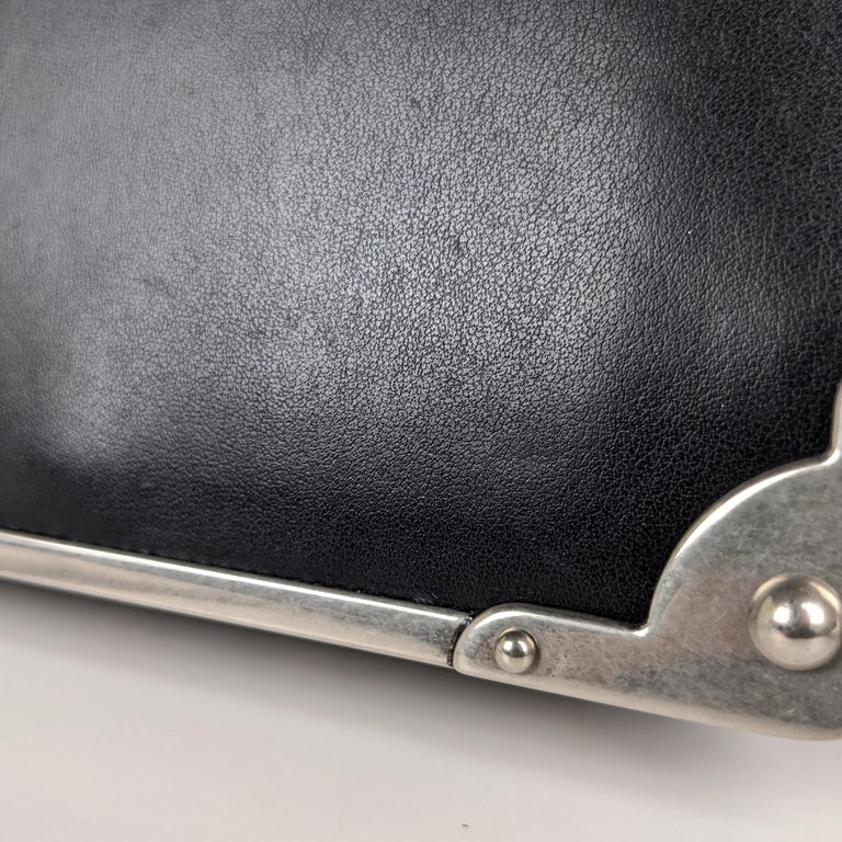 Prada Black Small Astrology Cahier Silver Hardware Crossbody Bag For