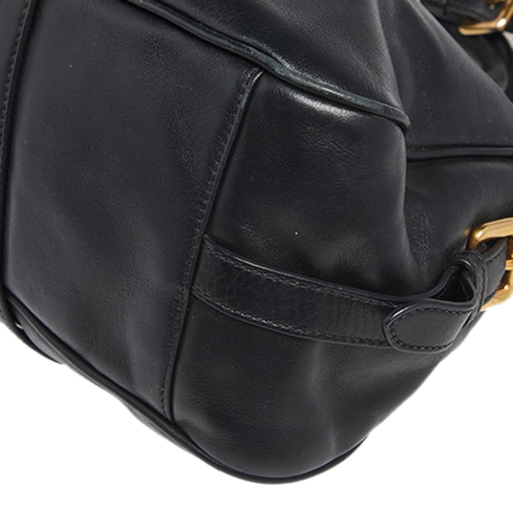 Women's Prada Black Soft Calf Leather Satchel