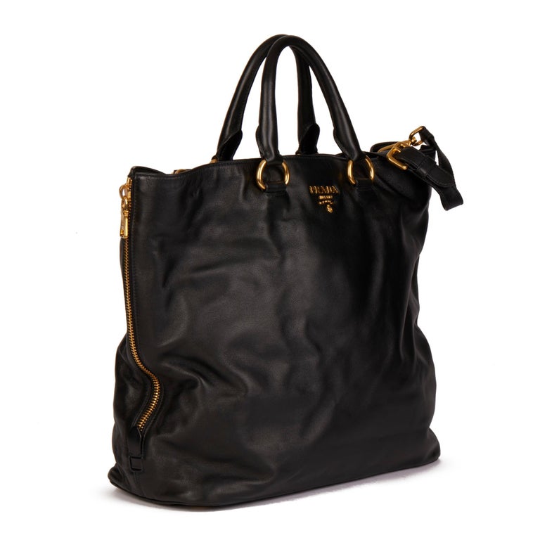 PRADA Black Saffiano Calf Handbag – Timeless Vintage Company