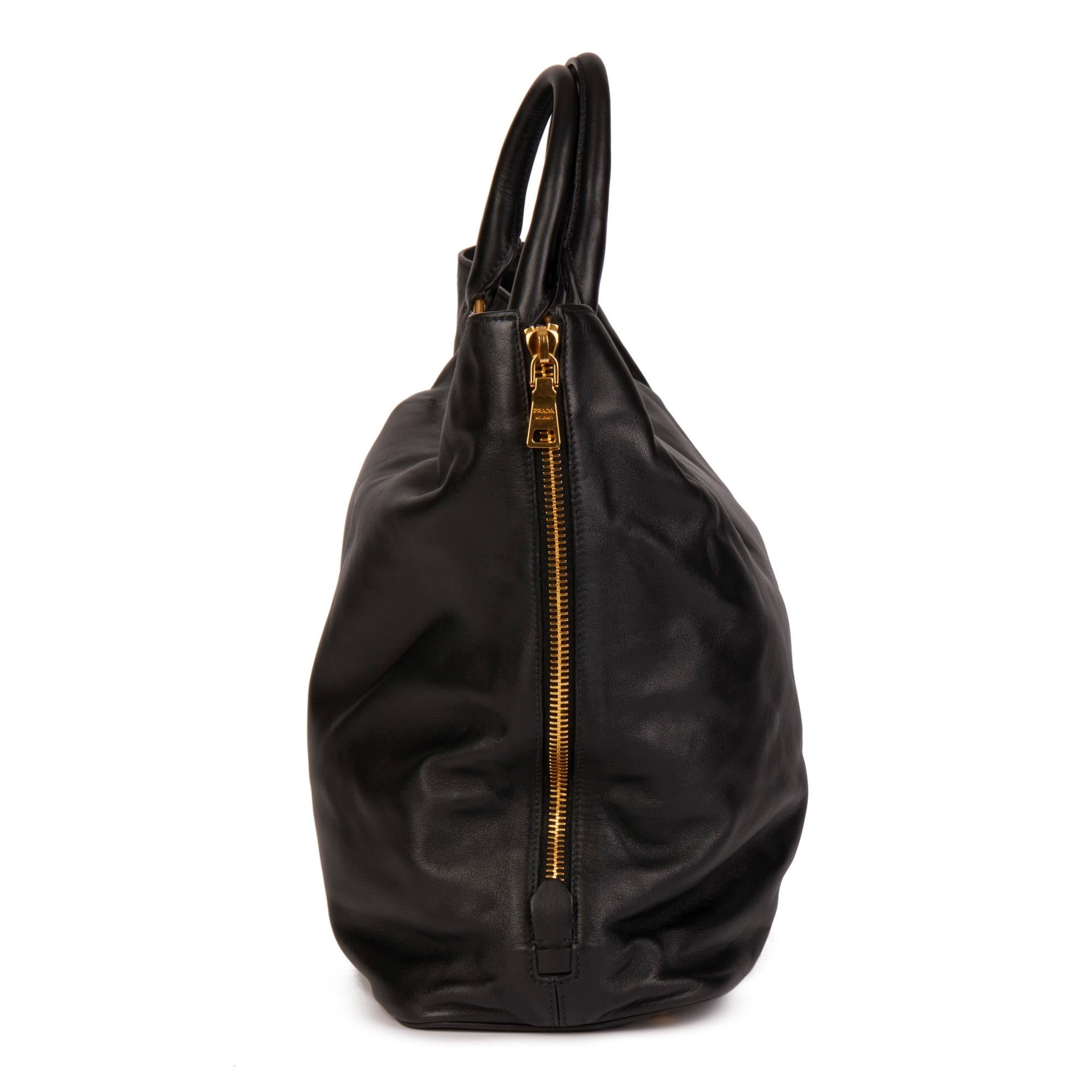 prada leather tote