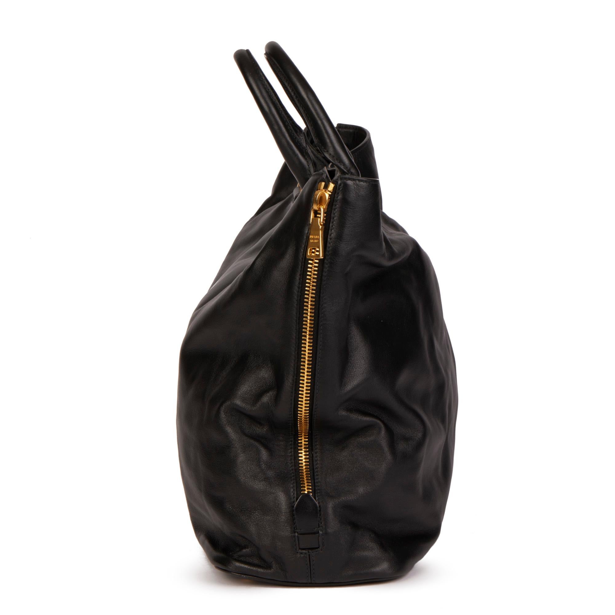 prada calf leather tote bag