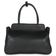 Prada Black Soft Grain Calfskin Medium Tote