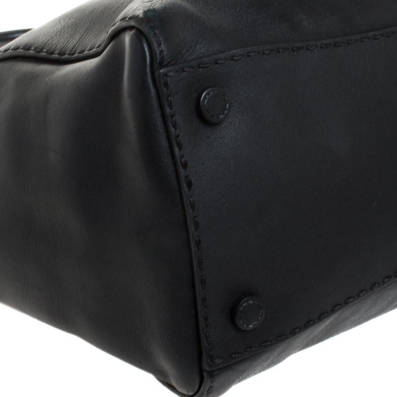 Prada Black Soft Leather Double Zip Tote 6