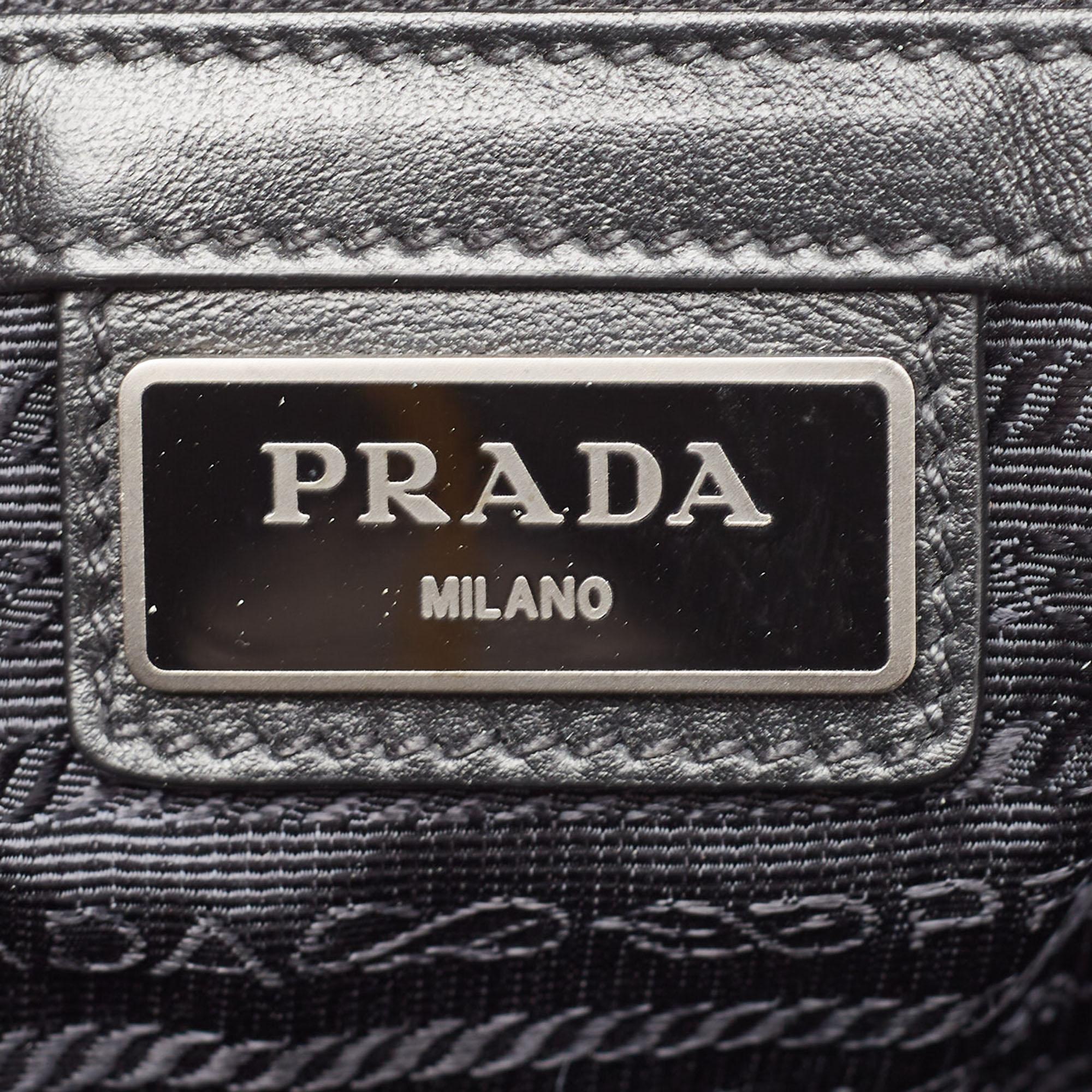 Prada Black Soft Leather Drawstring Backpack 1