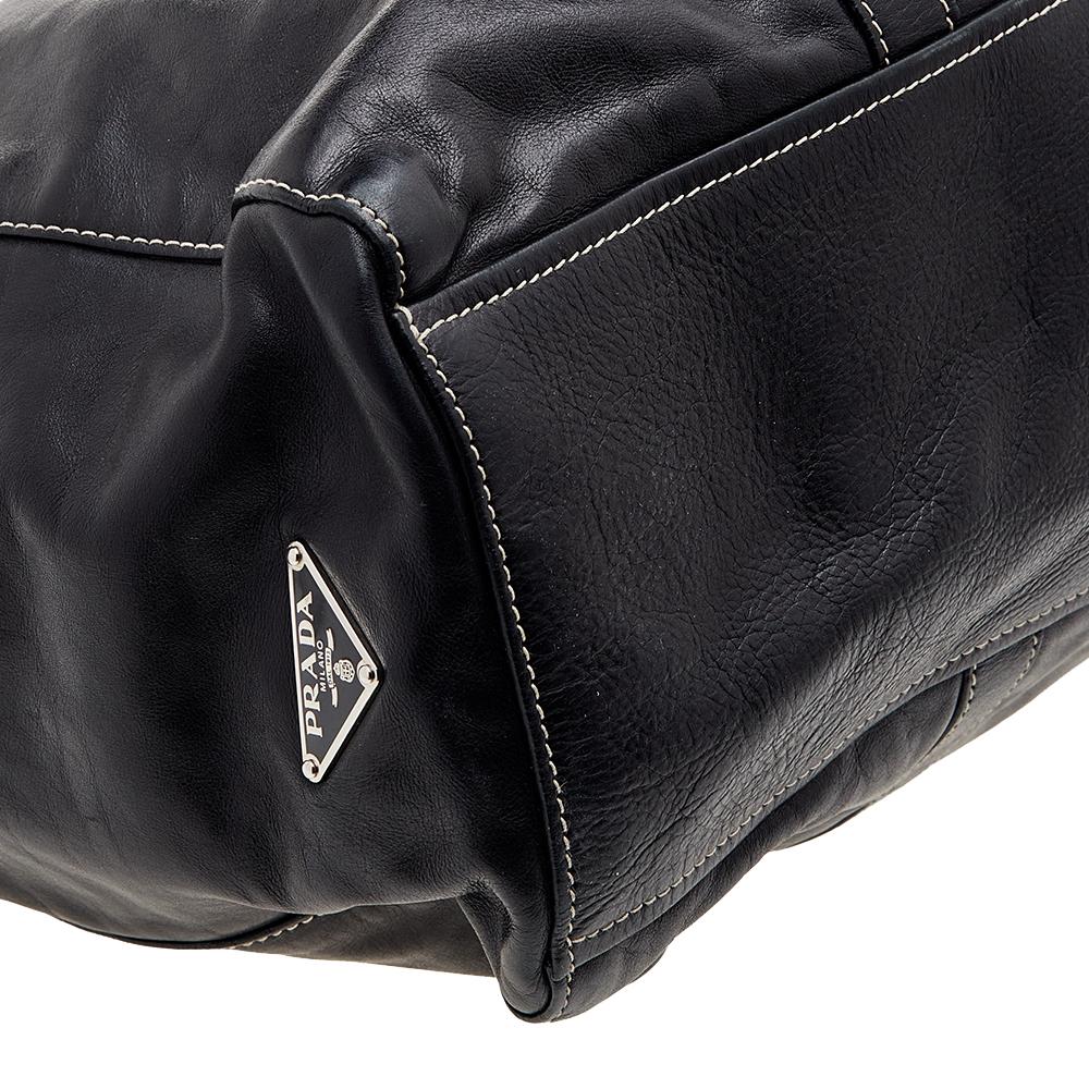 Prada Black Soft Leather Satchel 3