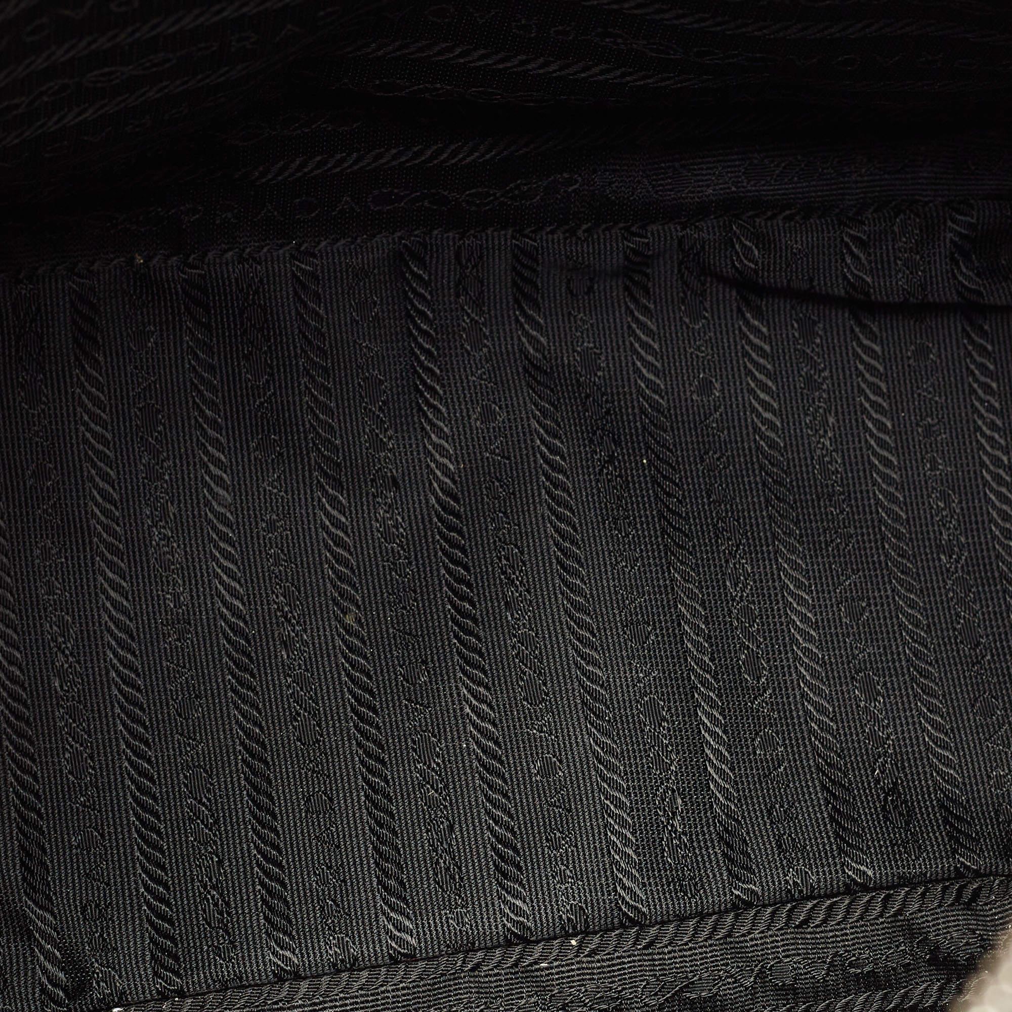 Prada Black Spazzolato Leather Satchel 9