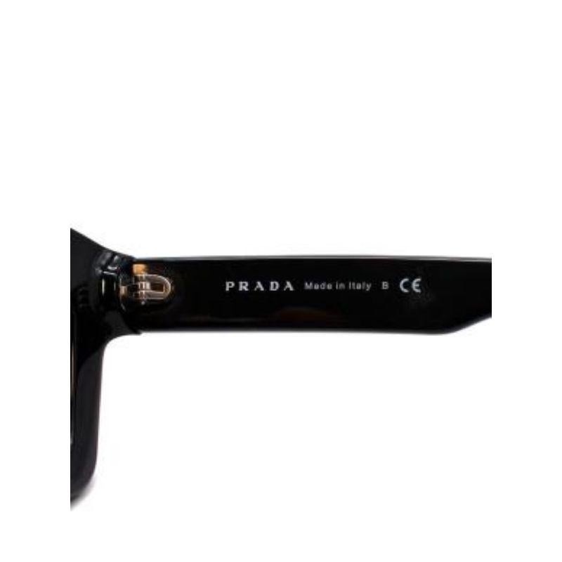 Prada Black SPR11QS Square Sunglasses For Sale 6