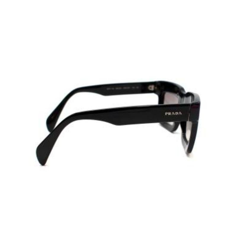 Prada Black SPR11QS Square Sunglasses For Sale 1