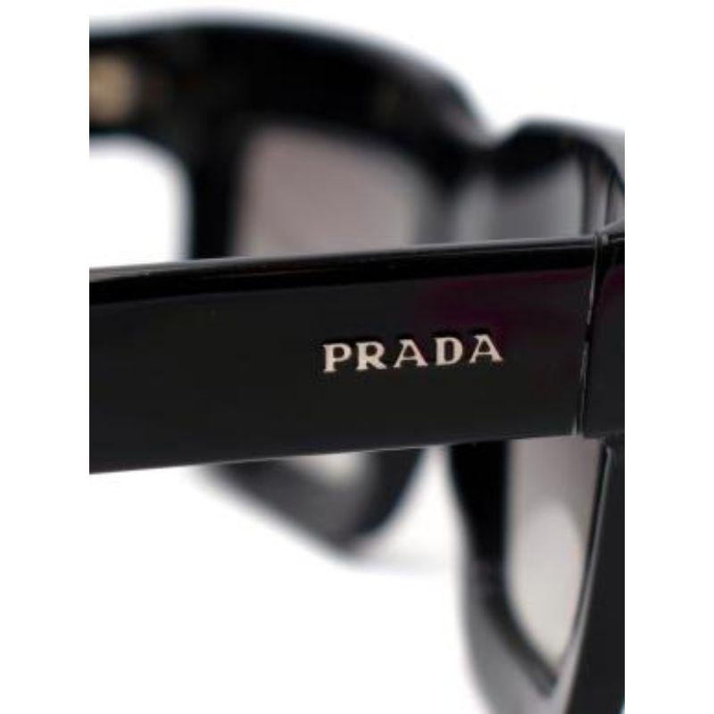 Prada Black SPR11QS Square Sunglasses For Sale 4