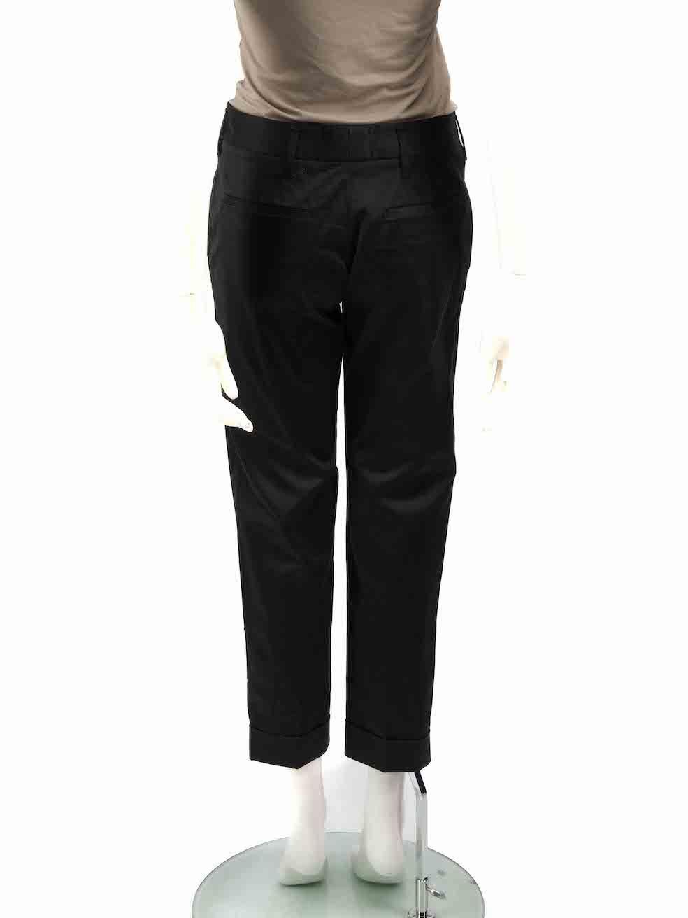 Prada Black Straight Fit Trousers Size M In Good Condition For Sale In London, GB