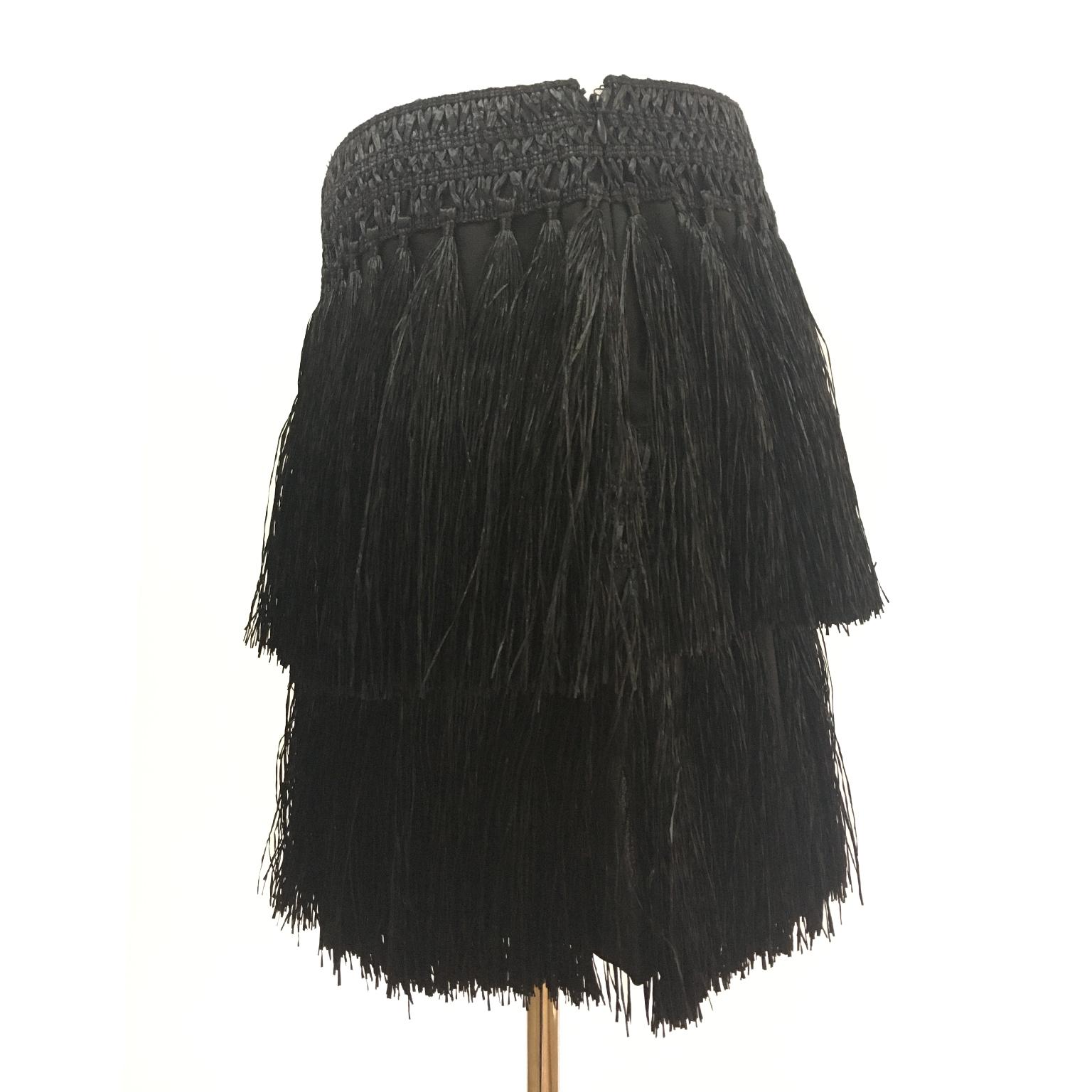 Prada Negro Cuerdas Hula Falda de paja NWT en Nuevo Estado en Berlin, DE