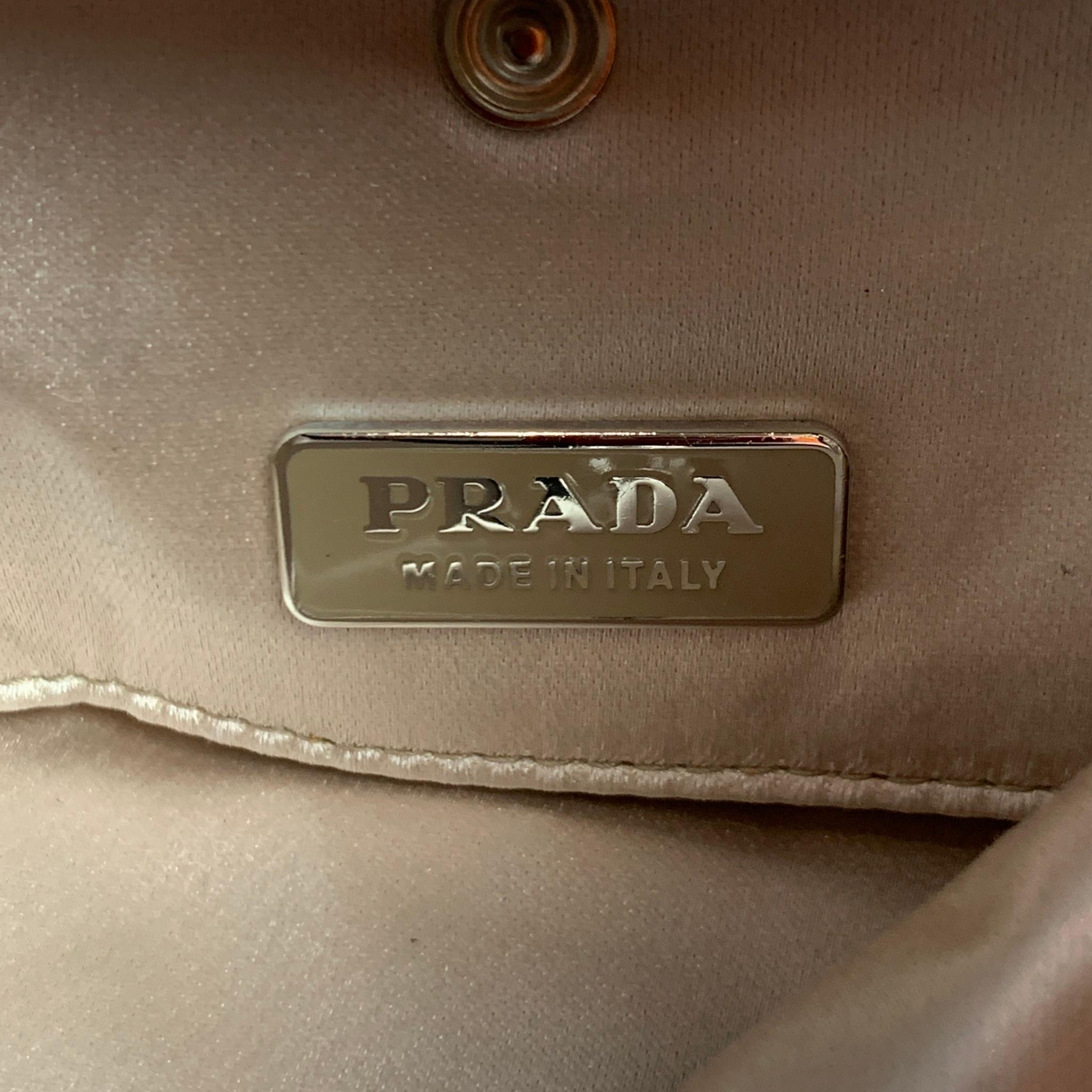 PRADA Black Suede Embellished Rhinestones Evening Handbag 3