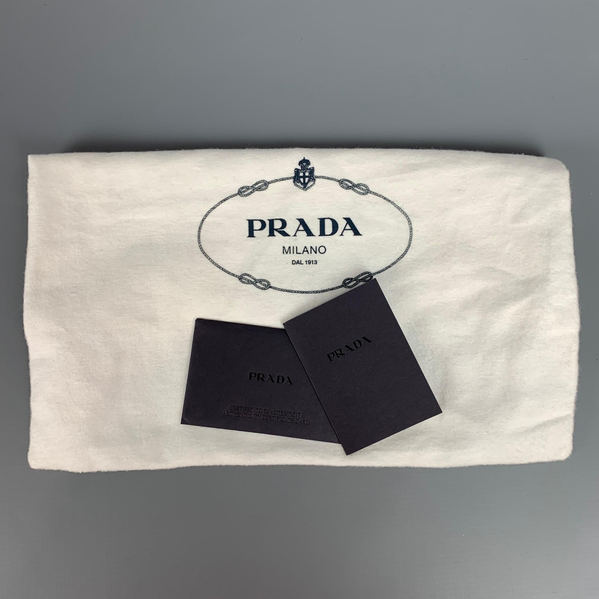 PRADA Black Suede Embellished Rhinestones Evening Handbag 4